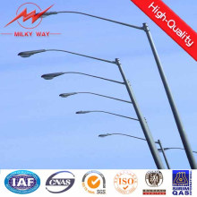 8m Octagonal Galvanized Street Light Pole